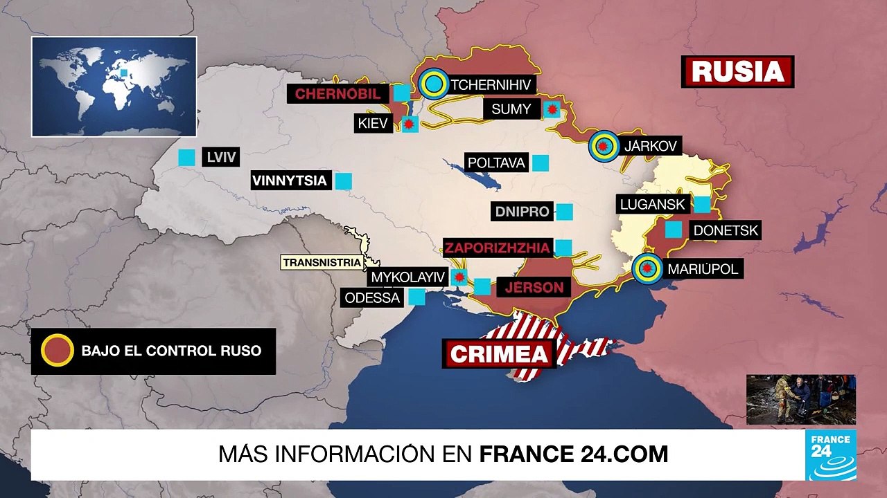 Ciudades ucranianas clave para el avance de los ataques rusos