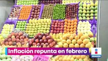 Inflación repunta en febrero; suben el limón, cebolla y aguacate