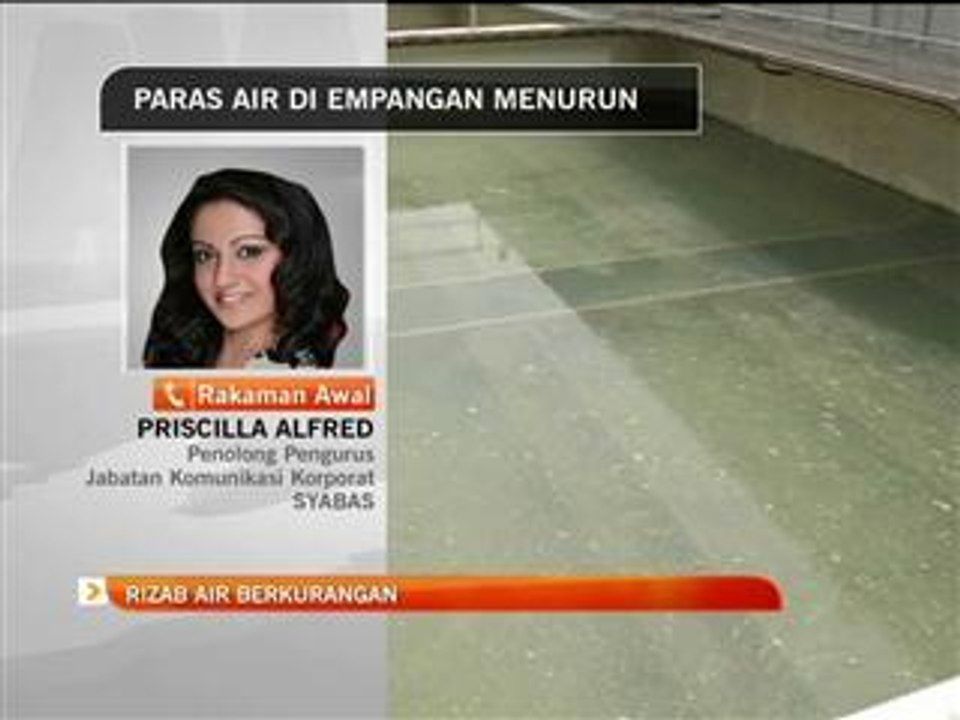 Selangor: Paras air di empangan menurun