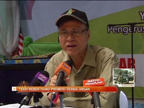 Teksi reben hijau promosi derma organ