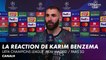 La réaction de Karim Benzema - UEFA Champions League - Real Madrid / Paris SG