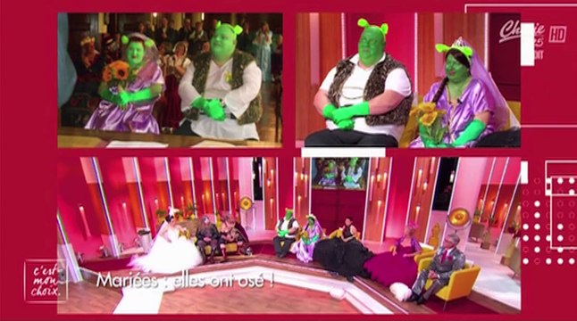 Le zapping du 14/09 : C’est mon choix (Chérie 25 ) - Ils se marient déguisés en Shrek