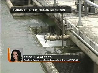 Selangor: Paras air di empangan menurun