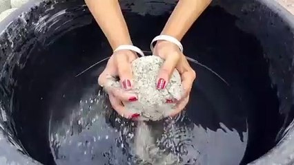ASMR Gritty Charcoal Sand Cement Water Cr: AS ASMR❤