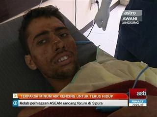 Terpaksa minum air kencing untuk terus hidup