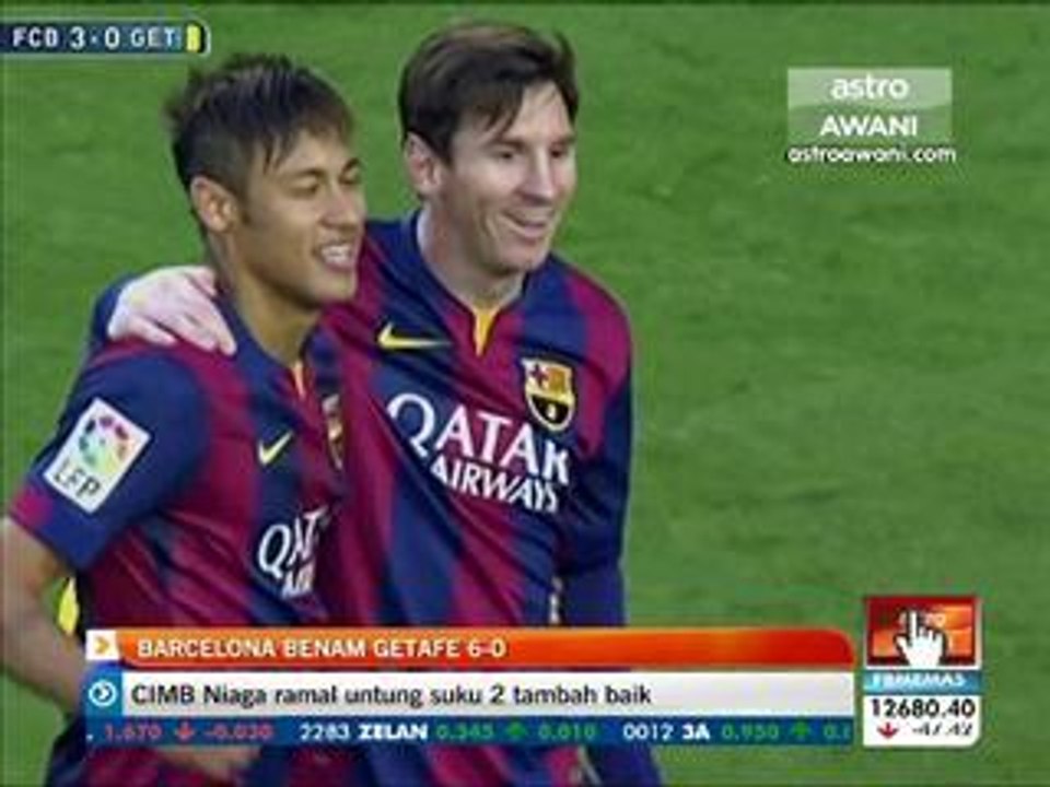 Barcelona benam Getafe 6-0