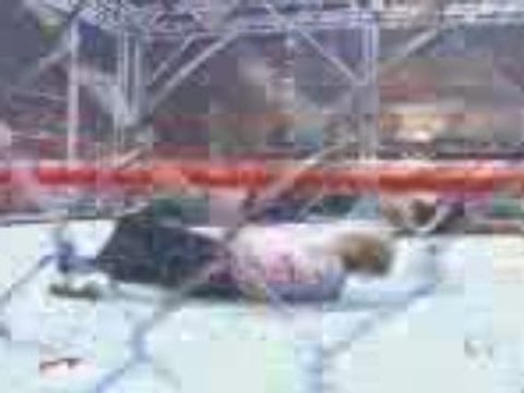 WWE - Jeff Hardy's Swanton Bomb Off Cage