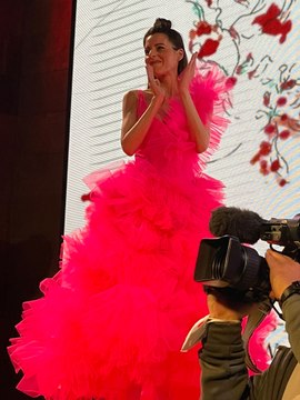 La modelo Yolanda Font desfila embarazada de ocho meses en la Madrid Fashion Week