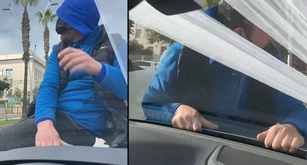 20 lirayı beğenmedi, 1 kilometre araç üzerinde gitti