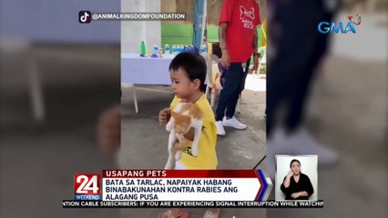Bata sa Tarlac, napaiyak habang binabakunahan kontra rabies ang alagang pusa | 24 Oras