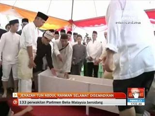 Jenazah Tun Abdul Rahman selamat disemadikan
