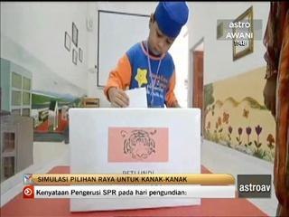 Simulasi pilihan raya untuk kanak - kanak