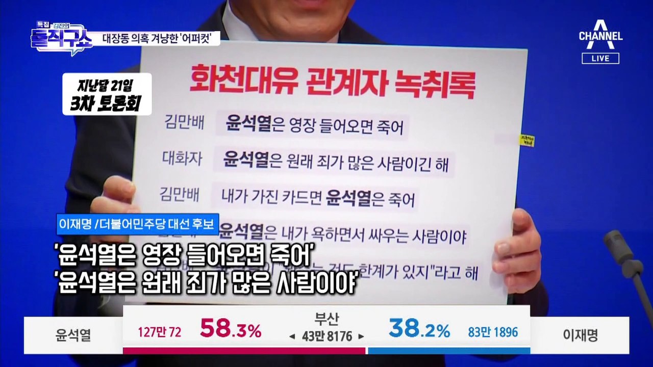 李·尹, TV토론회 때마다 ‘대장동 녹취’ 공방