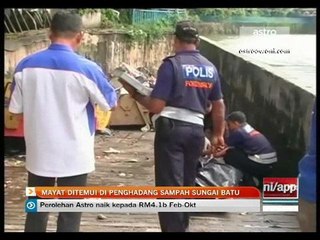 Mayat ditemui di penghadang sampah Sungai Batu