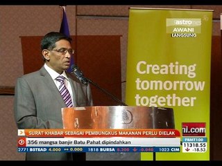 Surat khabar sebagai pembungkus makanan perlu dielak