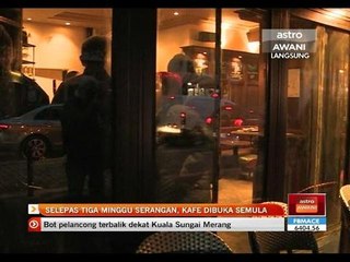 Selepas tiga minggu serangan, kafe dibuka semula