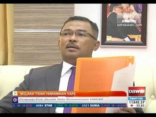 Melaka tidak haramkan vape