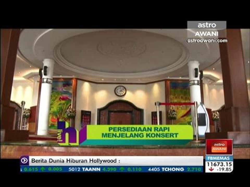 Persediaan rapi menjelang konsert Malam Kalimah...