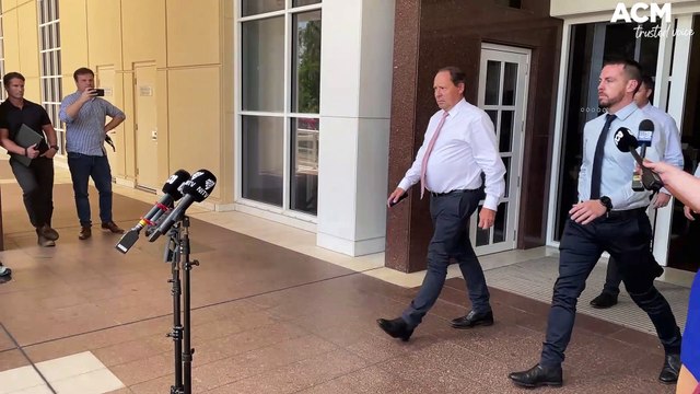 Constable Zachary Rolfe sidesteps gathered media outside courthouse | March 10, 2022 | Katherine Times