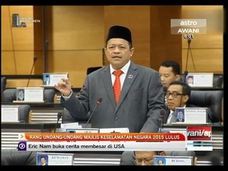 Rang Undang-undang Majlis Keselamatan negara 2015 dilulus