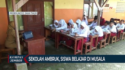 Gedung Sekolah Ambruk, Siswa SD Belajar di Musala