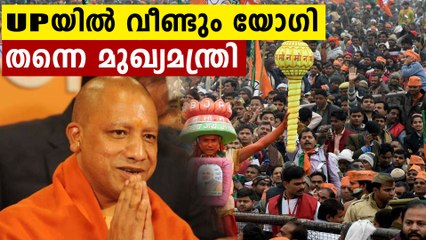 BJP യുടെ വൻ മുന്നേറ്റം, യോഗി തന്നെ മുഖ്യമന്ത്രിയാകും,തകർന്നടിഞ്ഞ് കോൺഗ്രസ്