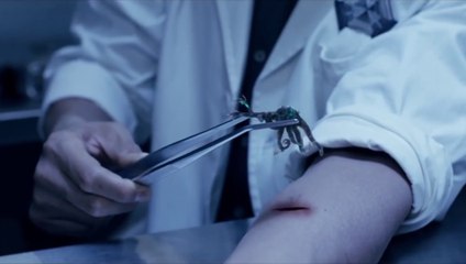 He enters a dangerous alien parasite into his body