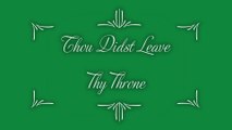 Thou Didst Leave Thy Throne