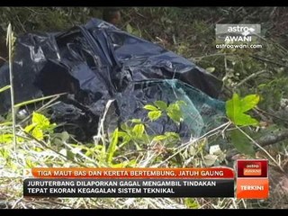 Tiga maut bas dan kereta bertembung, jatuh gaung