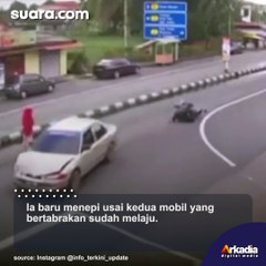 Nyeberang Sembarangan, Perempuan Ini Sebabkan Tabrakan Beruntun, Publik Dibikin Geram