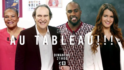 Au tableau - Marlène Schiappa, Christiane Taubira,Teddy Riner,  Xavier Niel, - c8 - 01 04 18