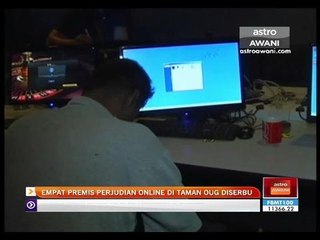 Empat premis perjudian online di Taman OUG di serbu
