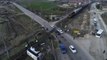KIRKLARELİ - (DRONE) Yolcu treninin işçi servisine çarpması sonucu 27 kişi yaralandı