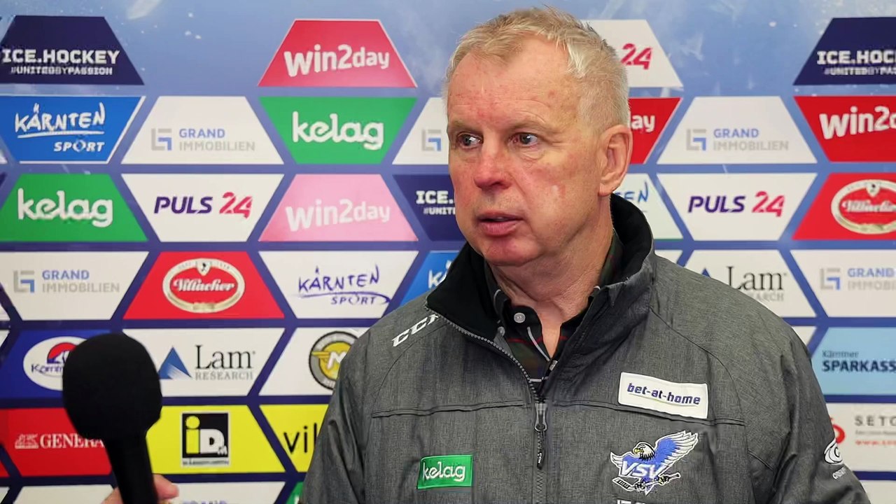 Playoff-VF: Headcoach Rob Daum (VSV) nach Niederlage gegen Laibach
