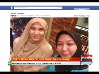 Nurul Izzah, Tian Chua dilarang masuk Sabah