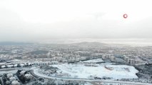 Şehrin yüksek kesimleri beyaz örtüyle kaplandı, Aydos ve çevresi böyle görüntülendi