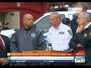 Simulasi kecemasan keretapi bawah tanah di New York