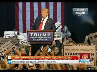 Trump sokong usaha jejak umat Islam di Amerika
