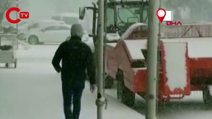 Tekirdağ'ın yüksek kesimlerinde yoğun kar yağışı