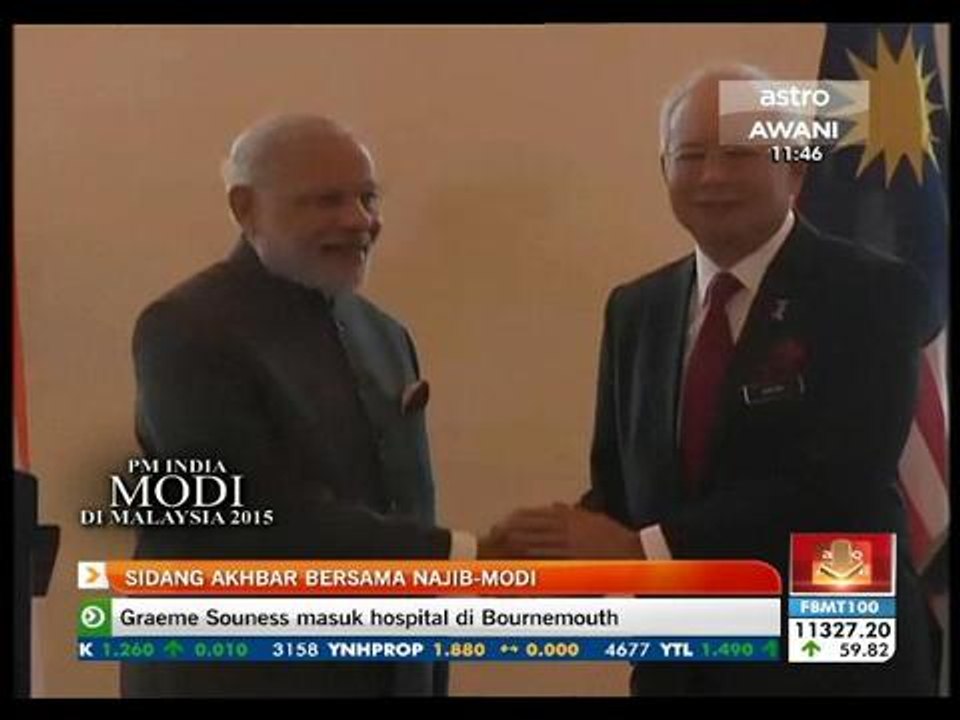 Press conference between najib - modi