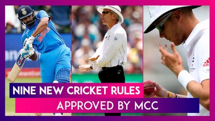 MCC Approves Nine New Rules for Cricket