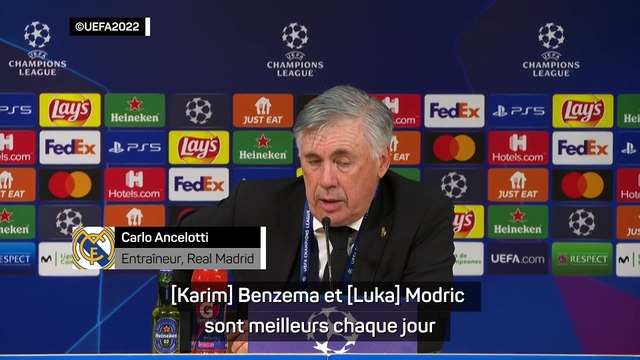 Ancelotti : « Karim Benzema est un fantastique leader » - Foot - C1 - Real