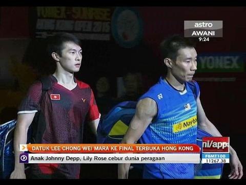 Lee Chong Wei mara ke final Terbuka Hong Kong