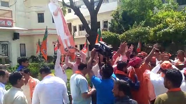 राजस्थान BJP में यूं मना जीत का जश्न