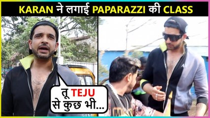 Karan Kundrra Takes Class Of A Paparazzi For Annoying Teju | EPIC Bike Ride At Filmcity