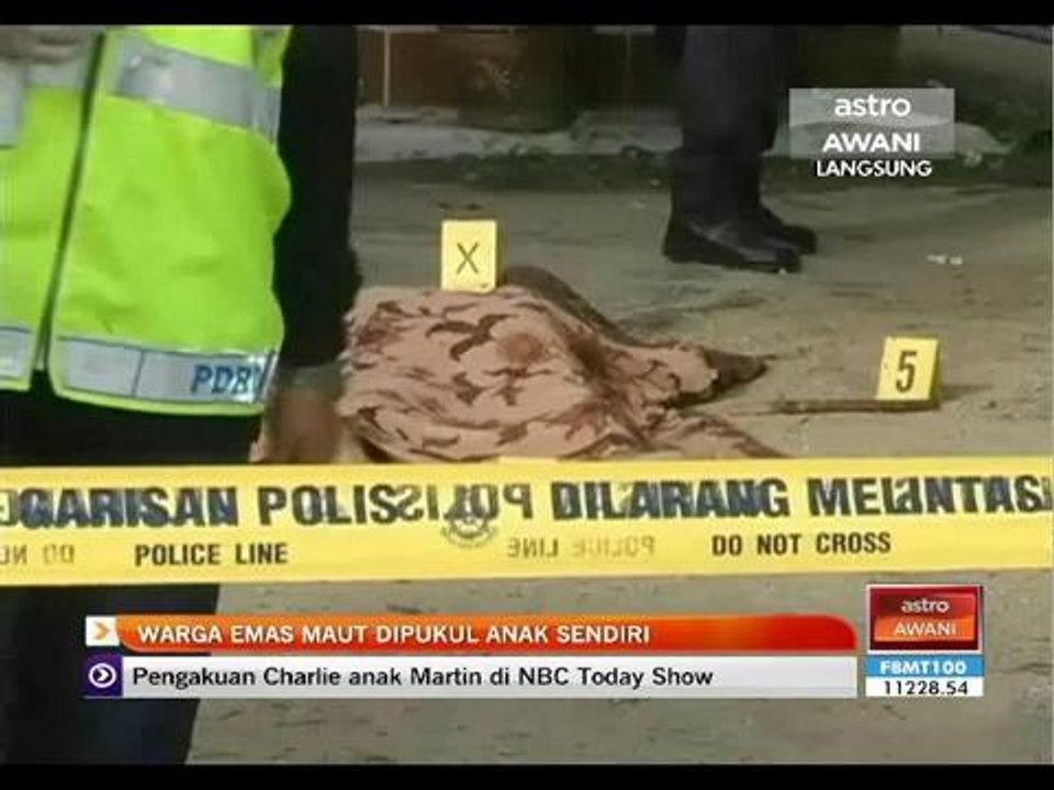Warga emas maut dipukul anak sendiri dengan kayu dan buluh