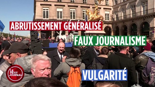 Le petit journal - Pro J-M. Le Pen insultent les journalistes