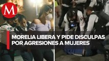 En Morelia, Michoacán policías agreden a mujeres que se manifestaban pro el 8M