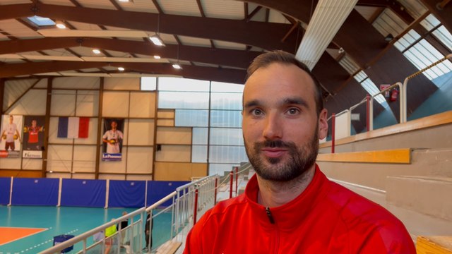 Raphaël Attié et Eldin Demirovic avant Martigues Volley Rennes