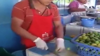 Cet Espagnol a une incroyable technique pour couper les citrons